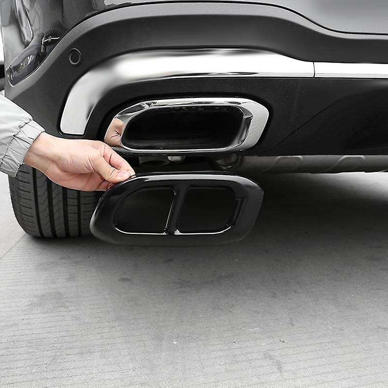 Car Stainless Steel Exhaust Pipe Muffler Tail Cover Trim for GLE350 GLE450 GLC GLS W167 X253 X167 Bl