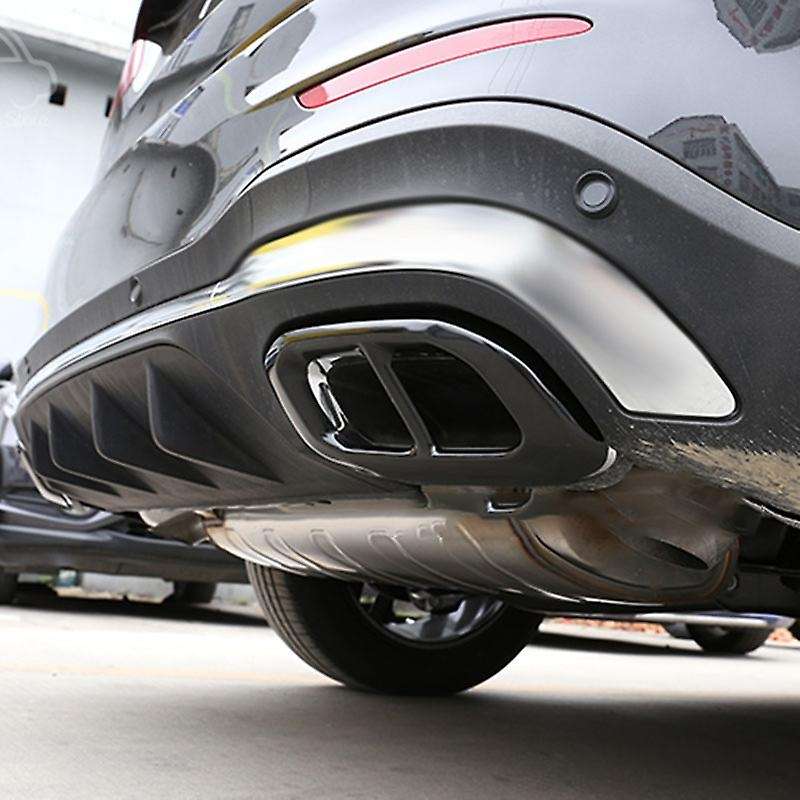 Car Stainless Steel Exhaust Pipe Muffler Tail Cover Trim for GLE350 GLE450 GLC GLS W167 X253 X167 Bl