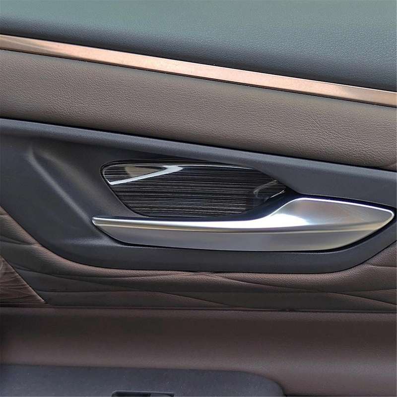 Car Stainless Steel Inner Door Bowl Panel Trim Sticker for Alphard/Vellfire 40 Series 2023+ Black
