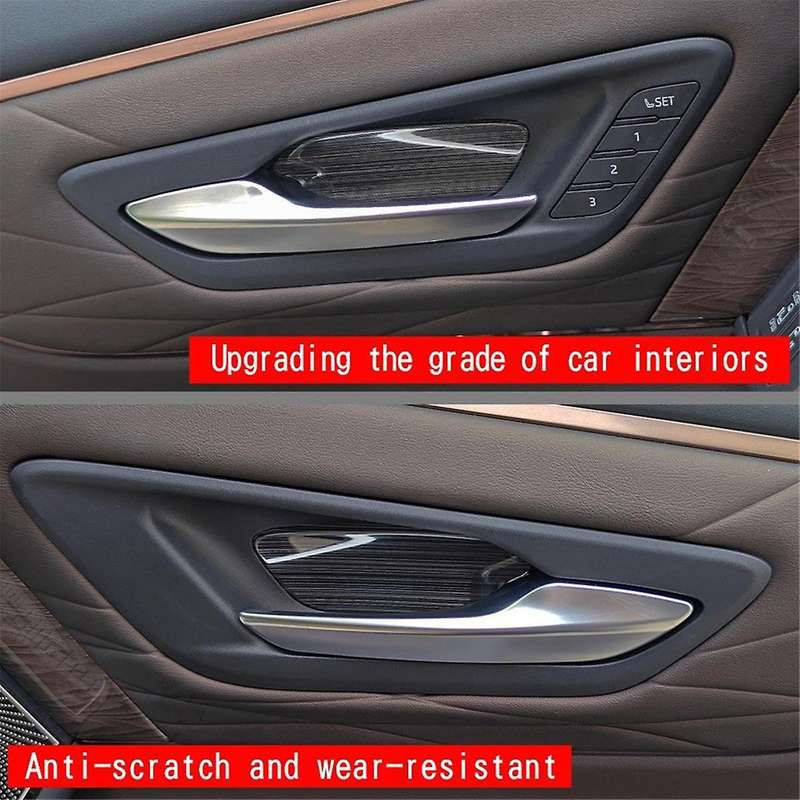 Car Stainless Steel Inner Door Bowl Panel Trim Sticker for Alphard/Vellfire 40 Series 2023+ Black
