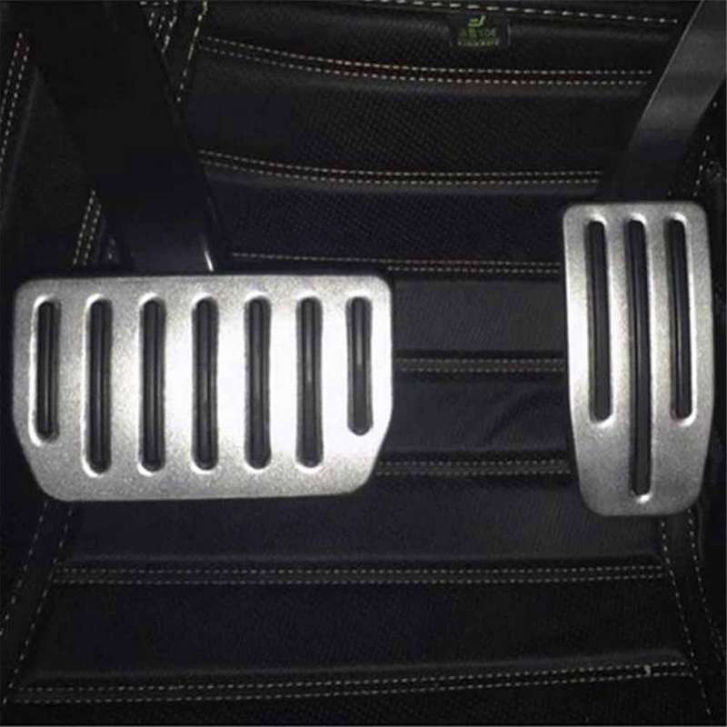 Car Stainless Steel Foot Pedal Pads Cover Brake Accelerator Rest Pedal Non Drill Accessories for Mod