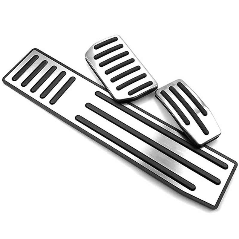 Car Stainless Steel Foot Pedal Pads Cover Brake Accelerator Rest Pedal Non Drill Accessories for Mod