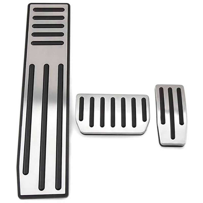 Car Stainless Steel Foot Pedal Pads Cover Brake Accelerator Rest Pedal Non Drill Accessories for Mod