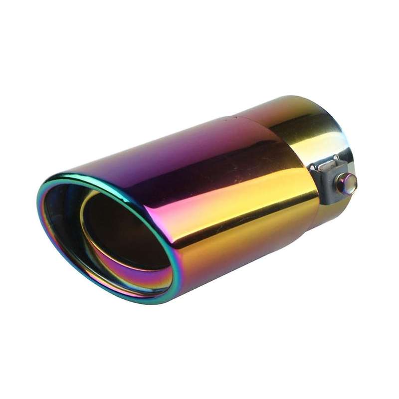 Car Stainless Steel Multicolor Straight Exhaust Tail Throat Round Tube Universal Fits Car Accessori