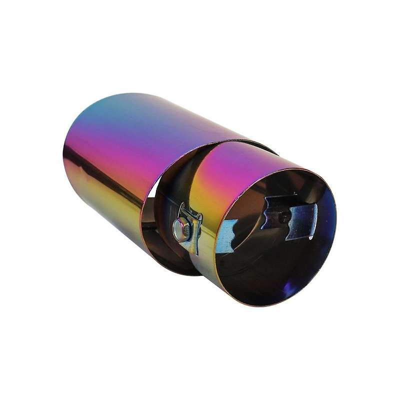 Car Stainless Steel Multicolor Straight Exhaust Tail Throat Round Tube Universal Fits Car Accessori