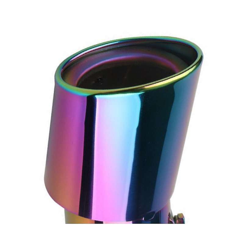 Car Stainless Steel Multicolor Round Bend Exhaust Tail Muffler Tip Pipe Universal Fits Car Accessor