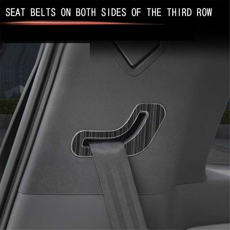 Car Stainless Steel Seat Belt Panel Cover Frame Interior Trim Accessories for Alphard 40 Series 2023