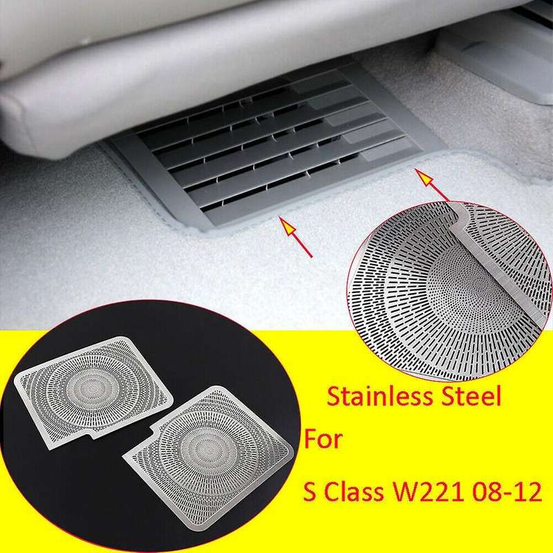 Car Stainless Steel Seat Under Air Outlet Frame Cover Trim for - S Class W221 2008-2012