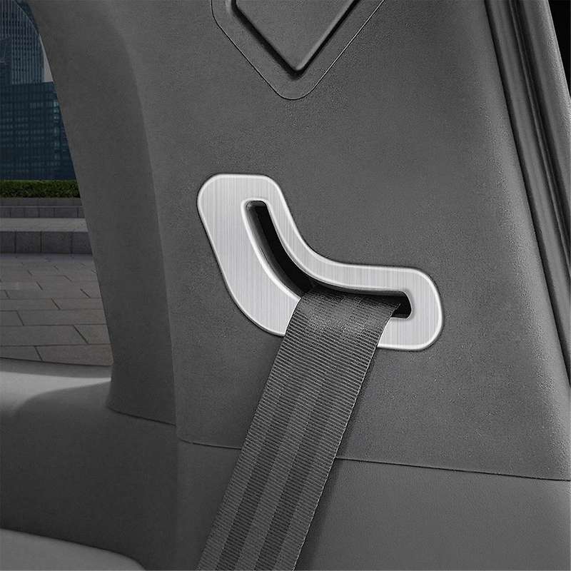 Car Stainless Steel Seat Belt Panel Cover Frame Interior Trim Accessories for Alphard 40 Series 2023