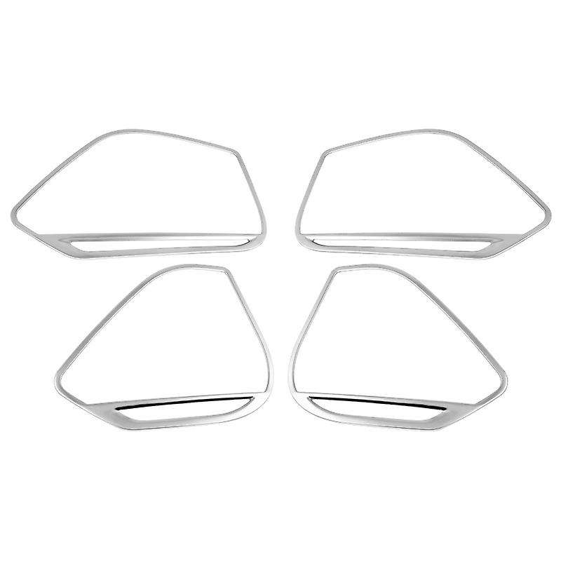 Car Stainless Steel Side Door Audio Speakers Decoration Frame Cover Trim 4Pcs for  A5 2018 A4 B9 201