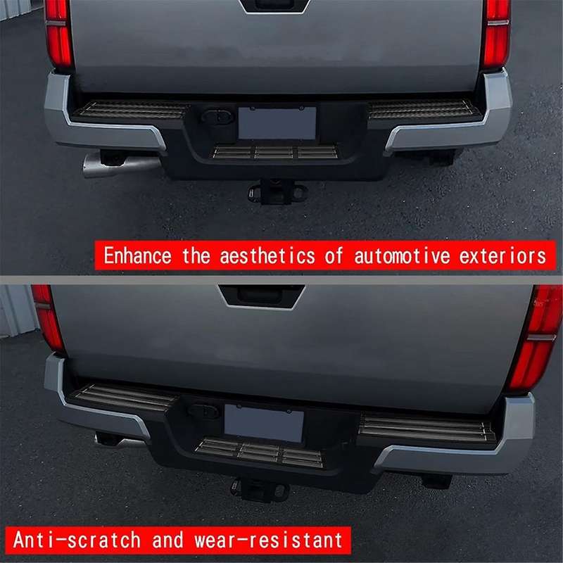 Car Stainless Steel Trunk Pedal Rear Tail Box Guard Pedal for 2024 Car Accessories Black
