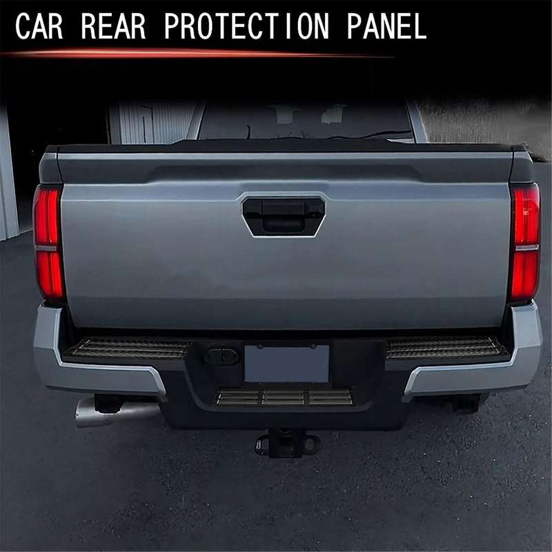 Car Stainless Steel Trunk Pedal Rear Tail Box Guard Pedal for 2024 Car Accessories Black