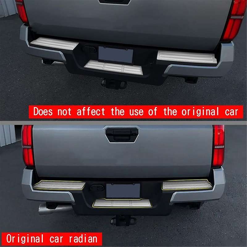 Car Stainless Steel Trunk Pedal Rear Tail Box Guard Pedal for 2024 Car Accessories Silver