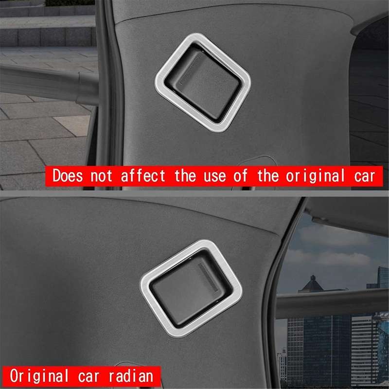 Car Stainless Steel Third Row Reading Light Frame Trim for Alphard 40 Series 2023+ Interior Accessor