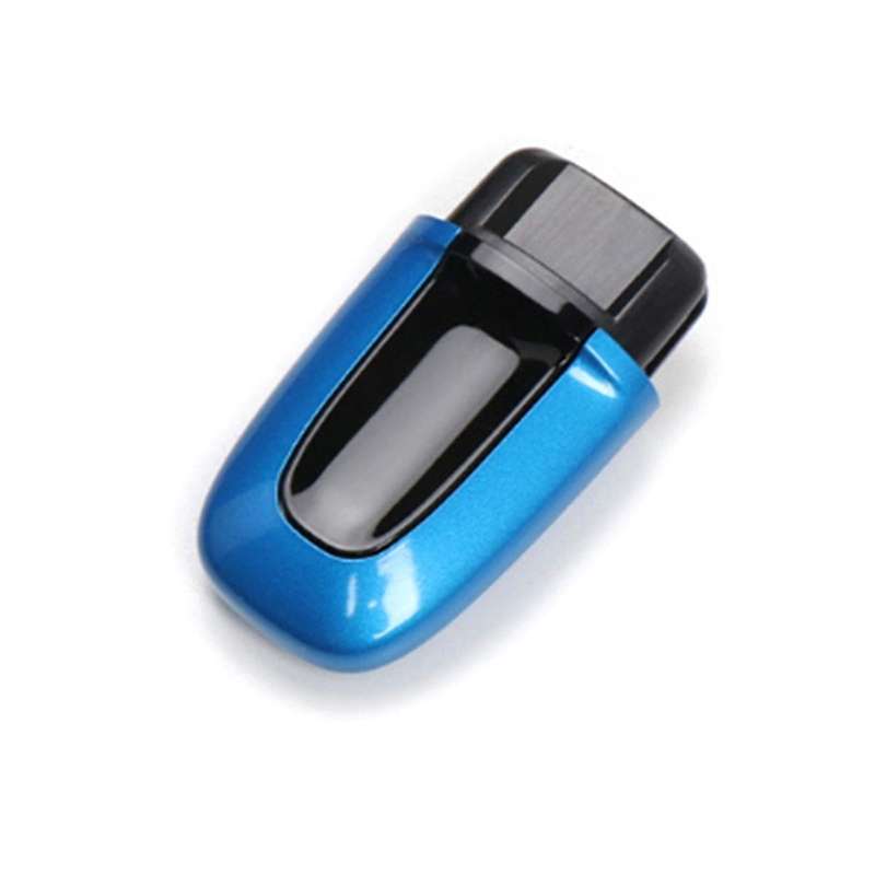 Car Start Key Switch One-Click Ignition Trim for 2013-2023 Startup Key Blue