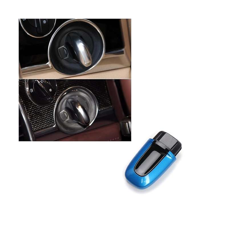 Car Start Key Switch One-Click Ignition Trim for 2013-2023 Startup Key Blue