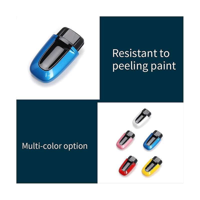 Car Start Key Switch One-Click Ignition Trim for 2013-2023 Startup Key Blue