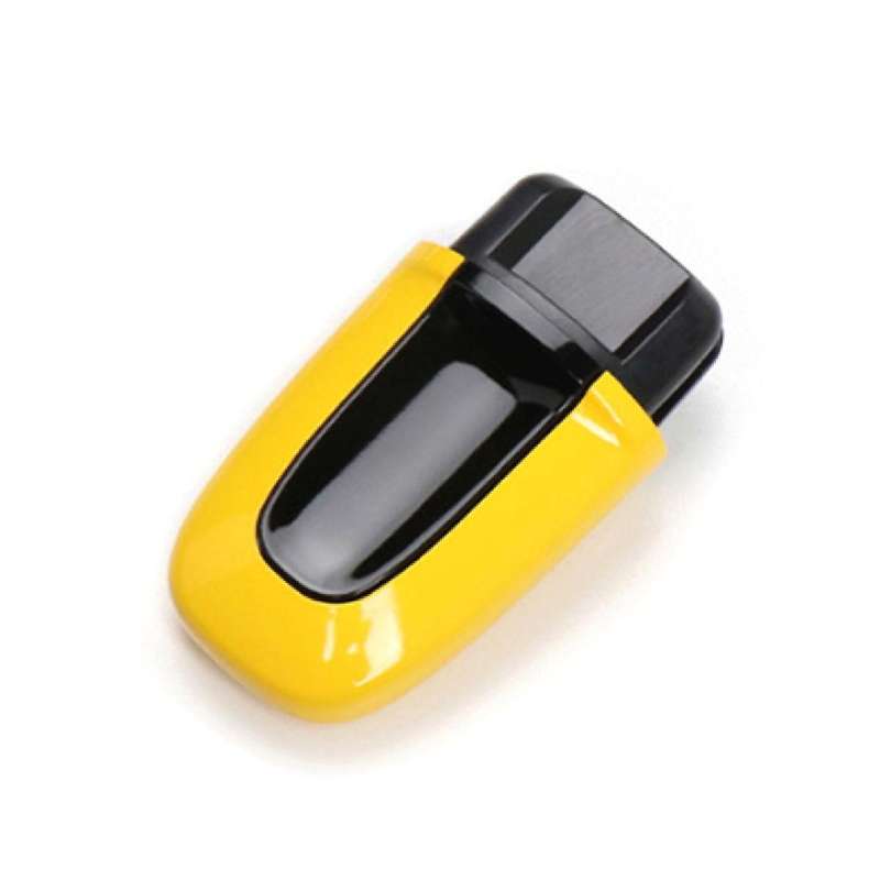 Car Start Key Switch One-Click Ignition Trim for 2013-2023 Startup Key Yellow