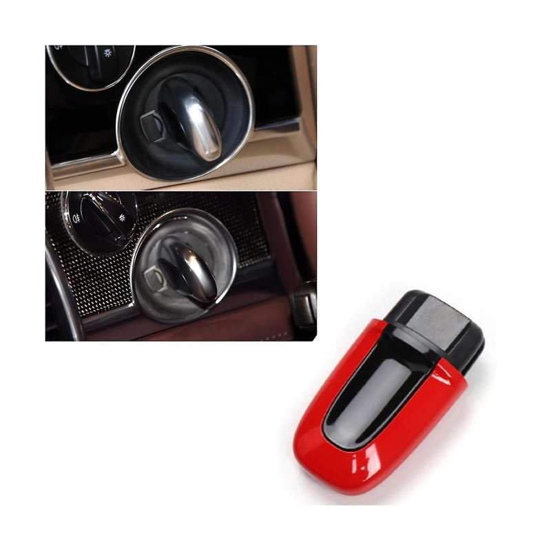 Car Start Key Switch One-Click Ignition Trim for 2013-2023 Startup Key Red
