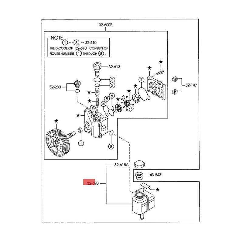 Car Steering Oil Tank Assembly EG21-32-690 for -7 CX7 2007-2012 Power Steering Pump Fuel Tank Pot EG