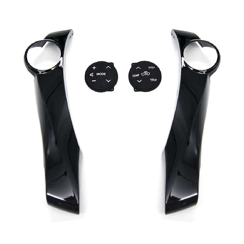 Car Steering Wheel Audio Control Switch Bright Black Frame Trim for Prius 2011-2015 Control Buttons