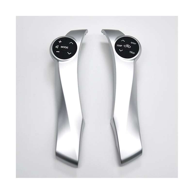 Car Steering Wheel Audio Control Switch Silver & Black Frame Trim for Prius 2011-2015 Control Butto
