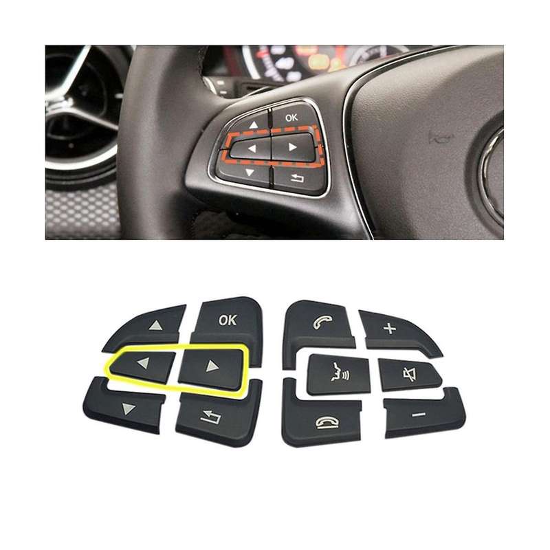 Car Steering Wheel Button Covers for GLC X253 C Class W205 CLA GLA a Class X156 C117 W176(B)
