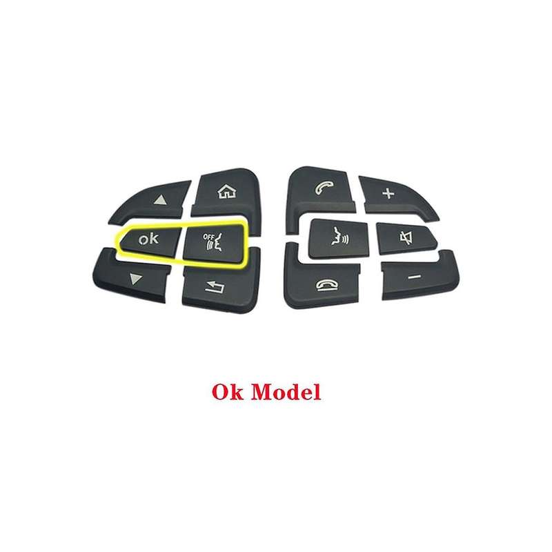 Car Steering Wheel Button Covers for GLC X253 C Class W205 CLA GLA a Class X156 C117 W176(B)