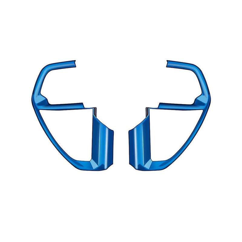 Car Steering Wheel Button Frame Cover Trim Sticker for 2024 Car Interior Accessories Blue