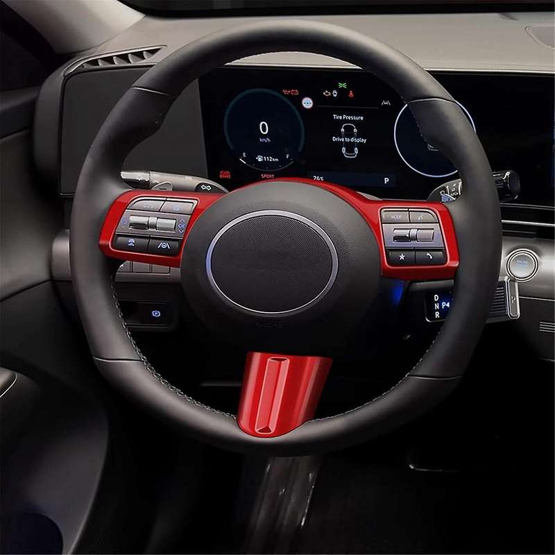 Car Steering Wheel Button Decoration Cover Trim Accessories for 2024+ Car Accessories Red