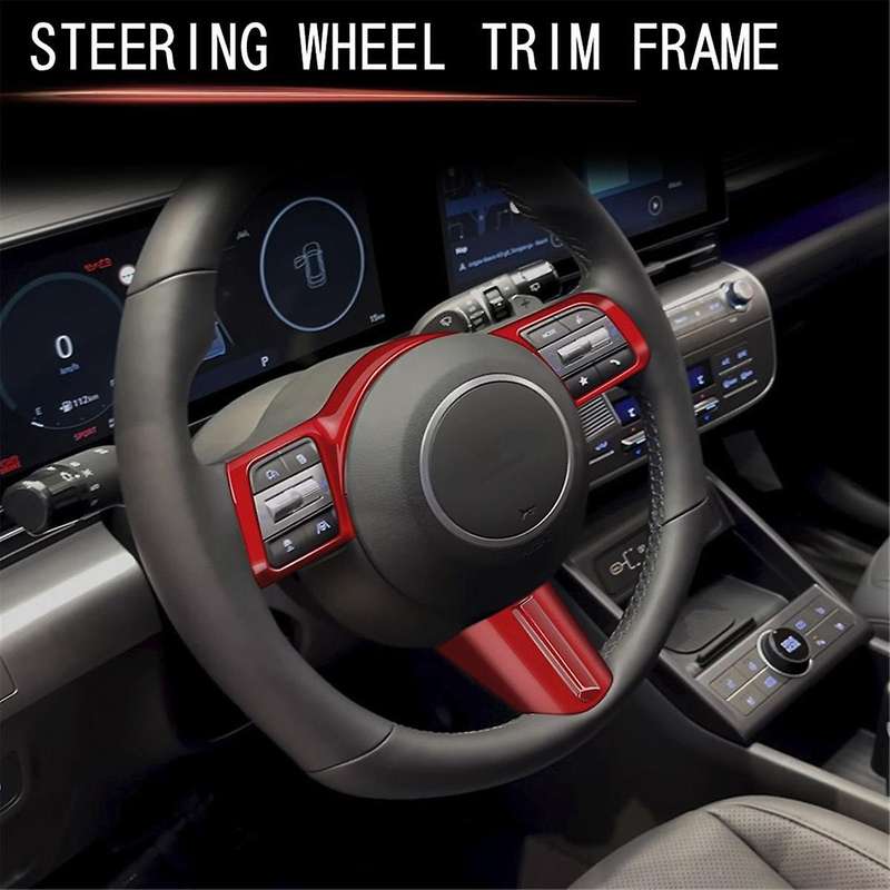 Car Steering Wheel Button Decoration Cover Trim Accessories for 2024+ Car Accessories Red