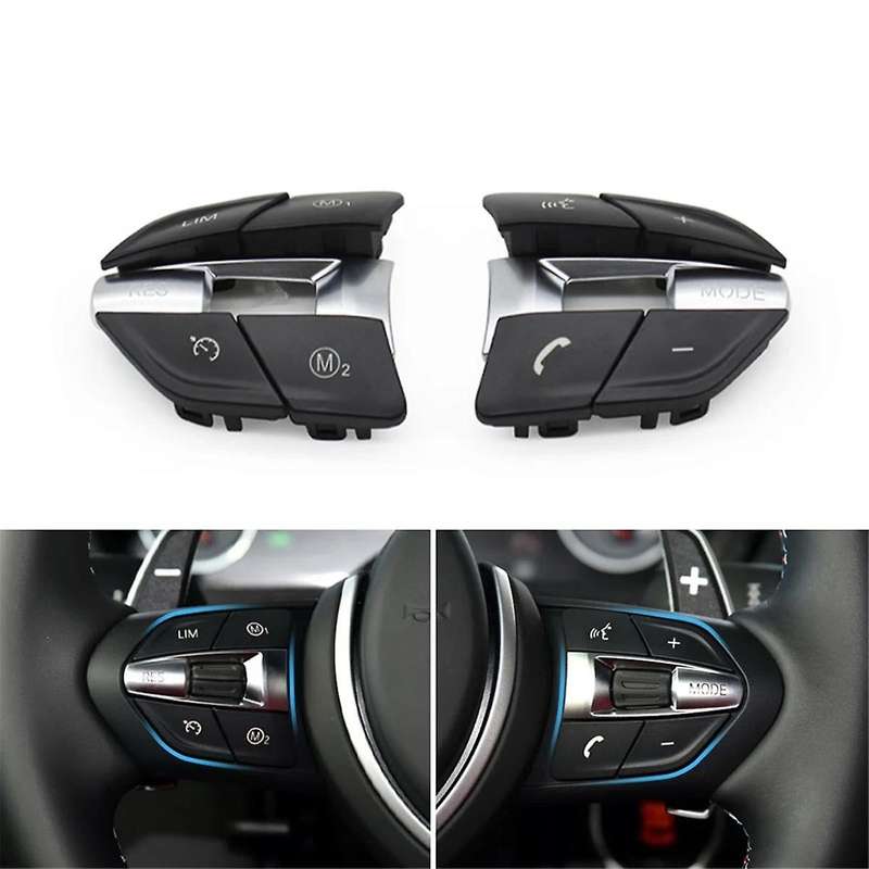 Car Steering Wheel Button Knob Replacement for F10 F11 F30 F31 F34 F01 F02 F07 F06 F12 F25 F26 F15 F
