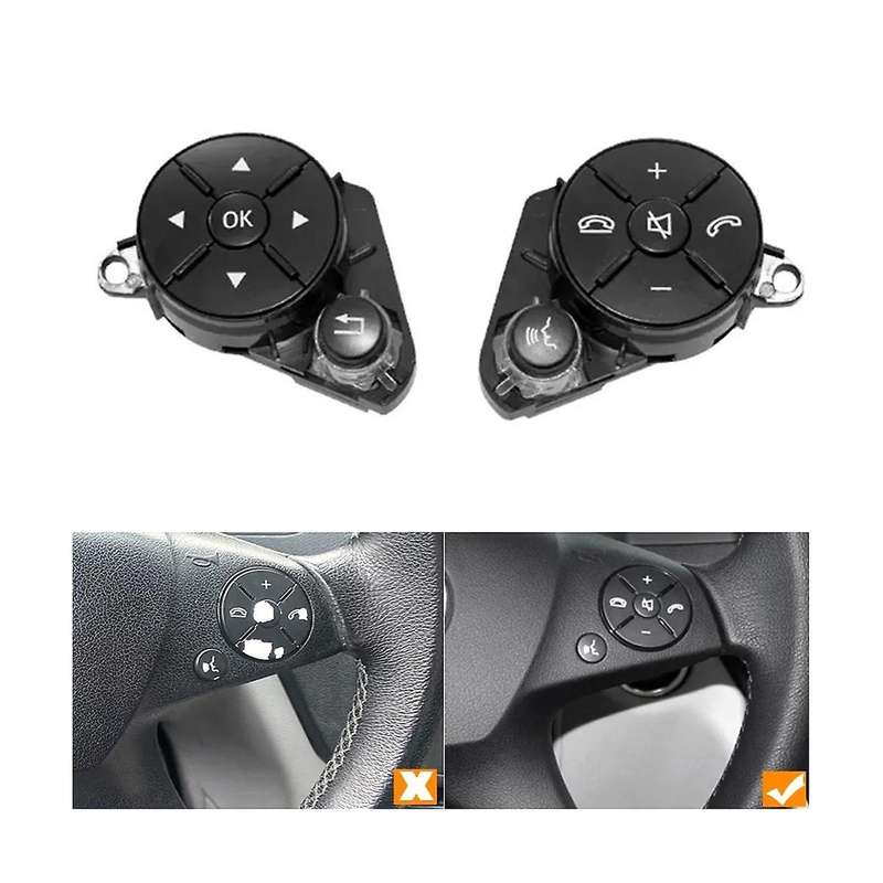 Car Steering Wheel Button Switch Cover Trim Kit for C E Class W204 W212 X204 20482103519107 Left