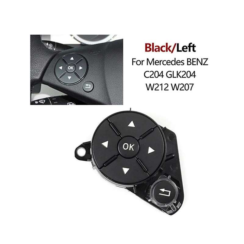 Car Steering Wheel Button Switch Cover Trim Kit for C E Class W204 W212 X204 20482103519107 Left