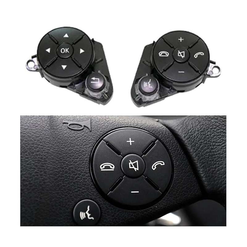 Car Steering Wheel Button Switch Cover Trim Kit for C E Class W204 X204 20482104519107 204821035191