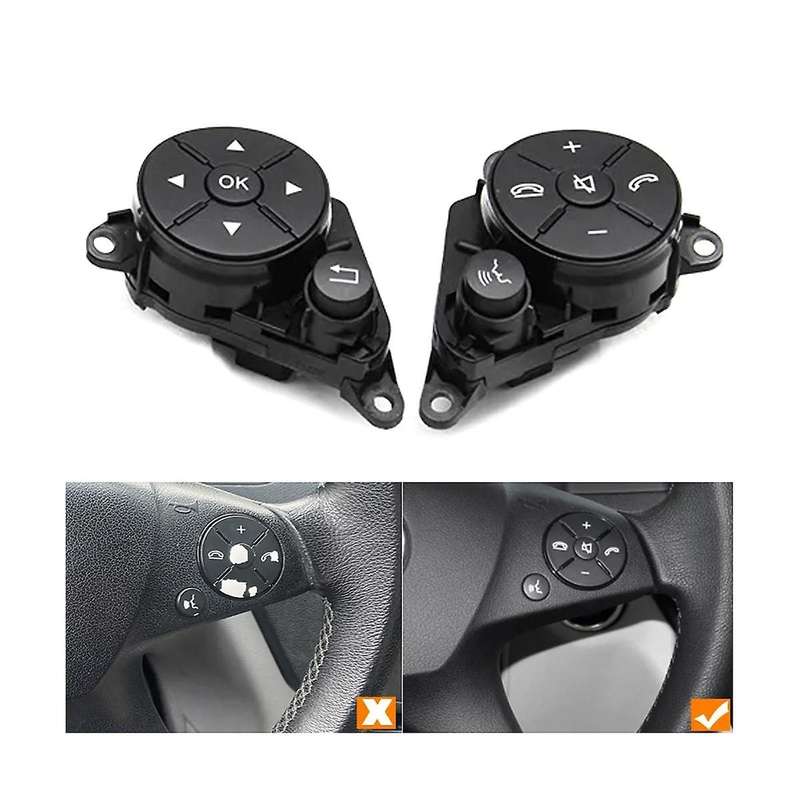 Car Steering Wheel Button Switch Cover Trim Kit for C E Class W204 X204 20482104519107 204821035191
