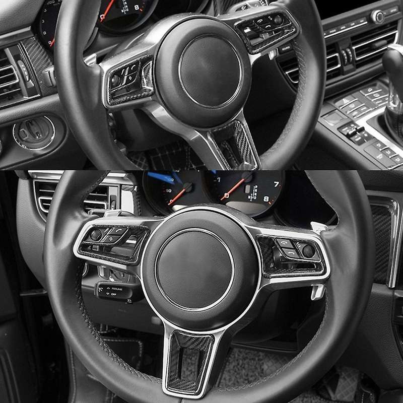 Car Steering Wheel Button Switch Frame Cover Decor Trim Sticker for - 718 2015+