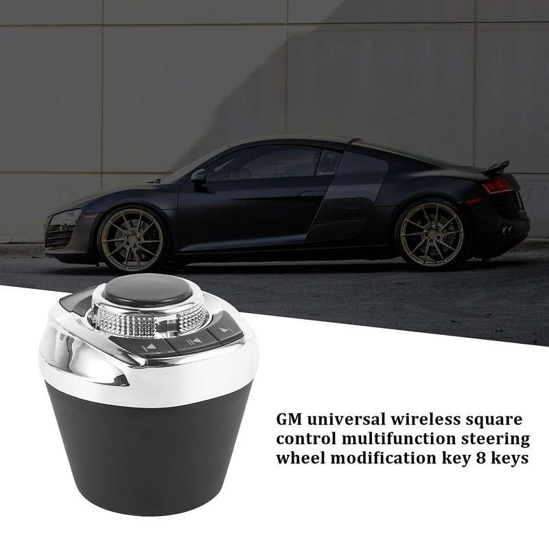 Car Steering Wheel Control Button with LED Light 8-Key Functions