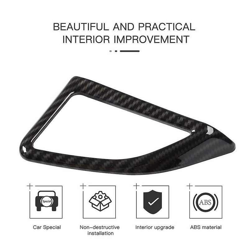 Car Steering Wheel Cover Decoration Stickers Interior Mouldings Carbon Fiber for 2017+