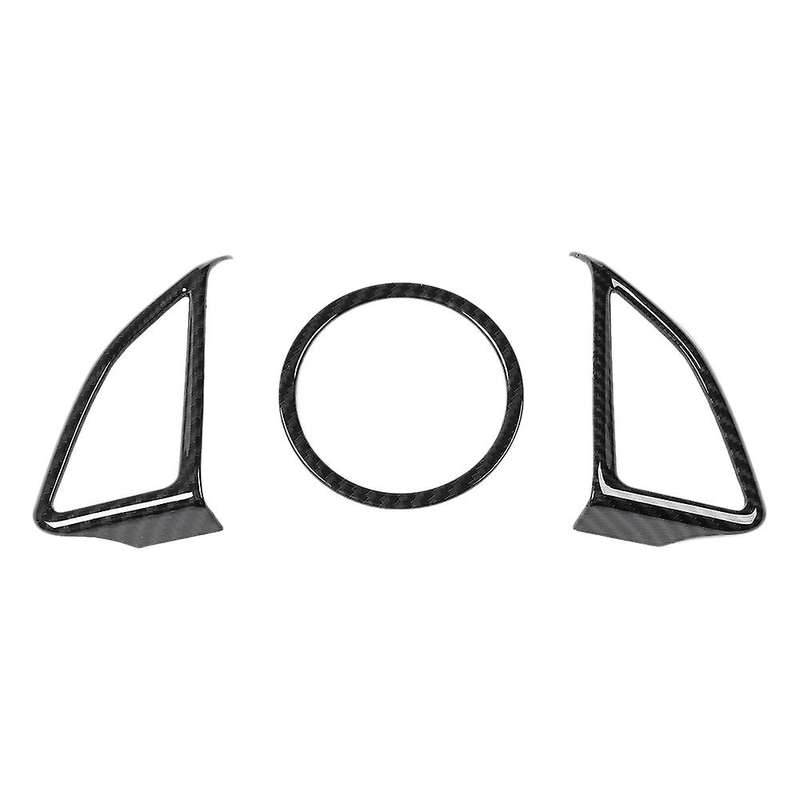 Car Steering Wheel Cover Decoration Stickers Interior Mouldings Carbon Fiber for 2017+