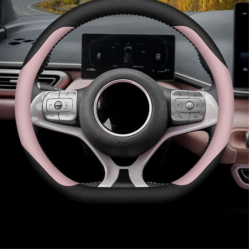 Car Steering Wheel Cover Breathable Anti Slip PU Leather for Dolphin Mini / Seagull Interior Accesso