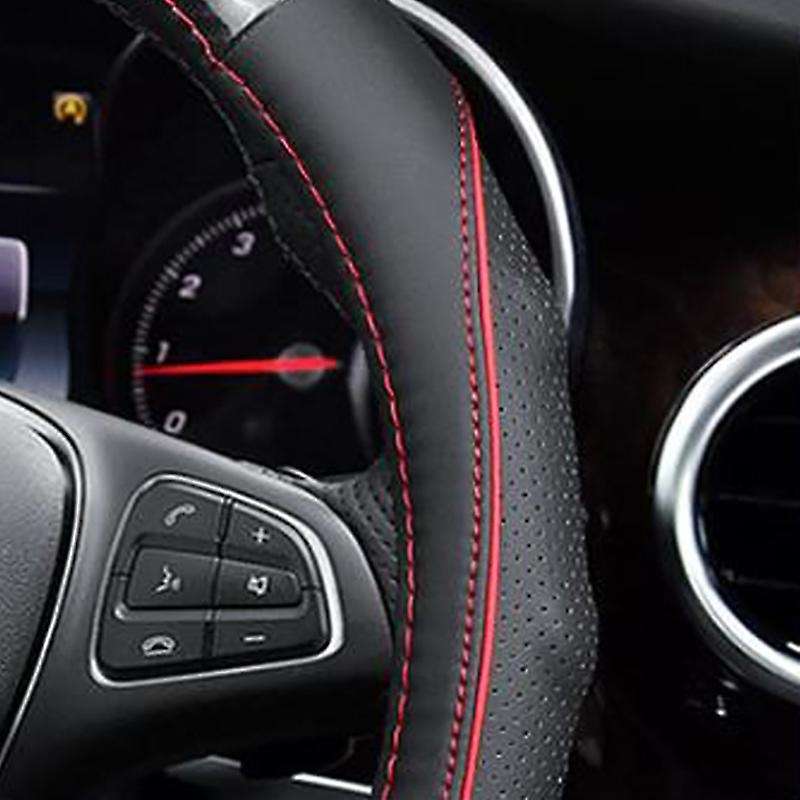 Car Steering Wheel Cover Skidproof Auto Anti- Embossing Leather for Golf 7 Mk7 -