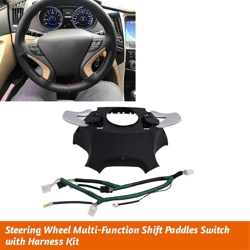 Car Steering Wheel Cover Multi-Function Shift Paddles Switch with Harness Kit for 2011-2014 56120-4