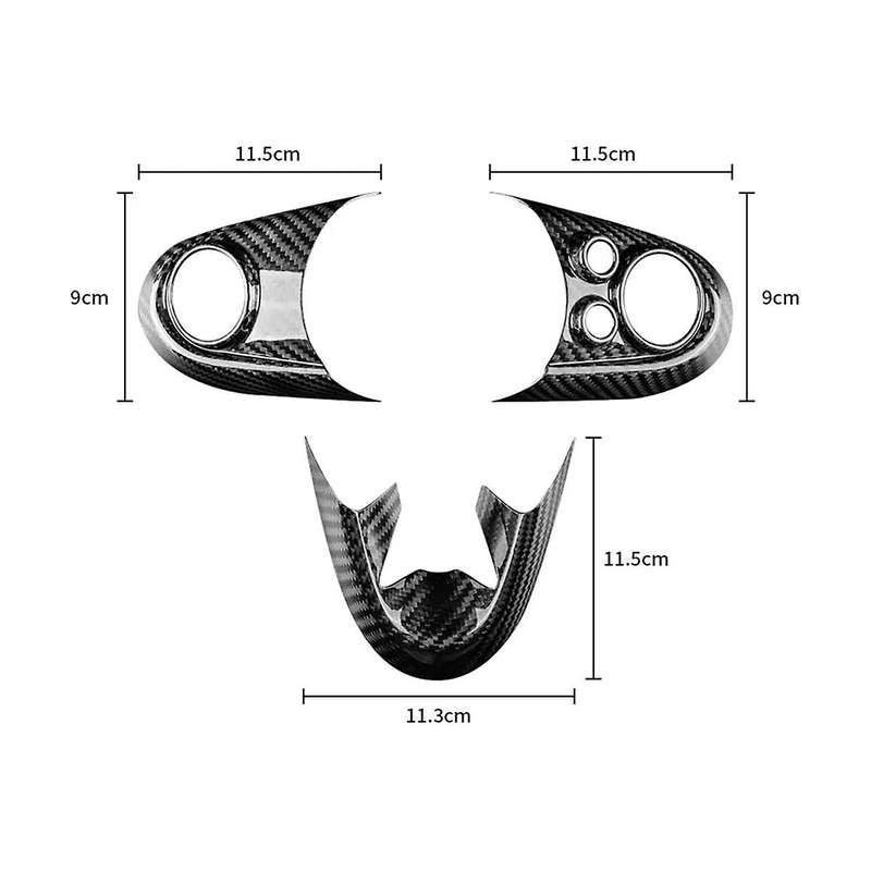 Car Steering Wheel Cover Real Hard Carbon Fiber Sticker for F54 F55 F56 F60 Countryman Accessories