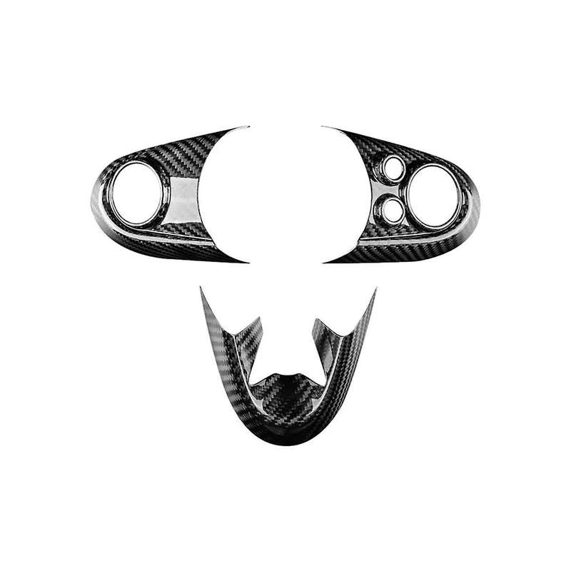 Car Steering Wheel Cover Real Hard Carbon Fiber Sticker for F54 F55 F56 F60 Countryman Accessories