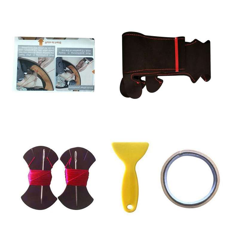 Car Steering Wheel Cover DIY Hand-Stitched Suede for 8 2006-2009 Old 2004-2011 (3-Spoke)
