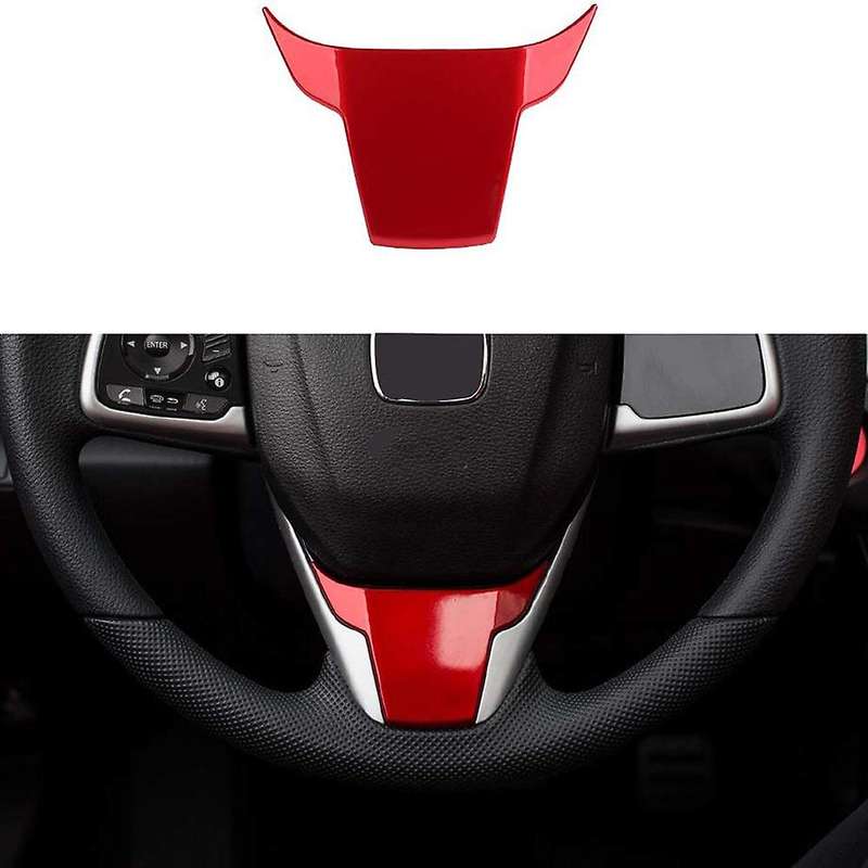 Car Steering Wheel Cover Interior Trim Panel for 10th Gen 2020 2019 2018 2017 2016 - Red