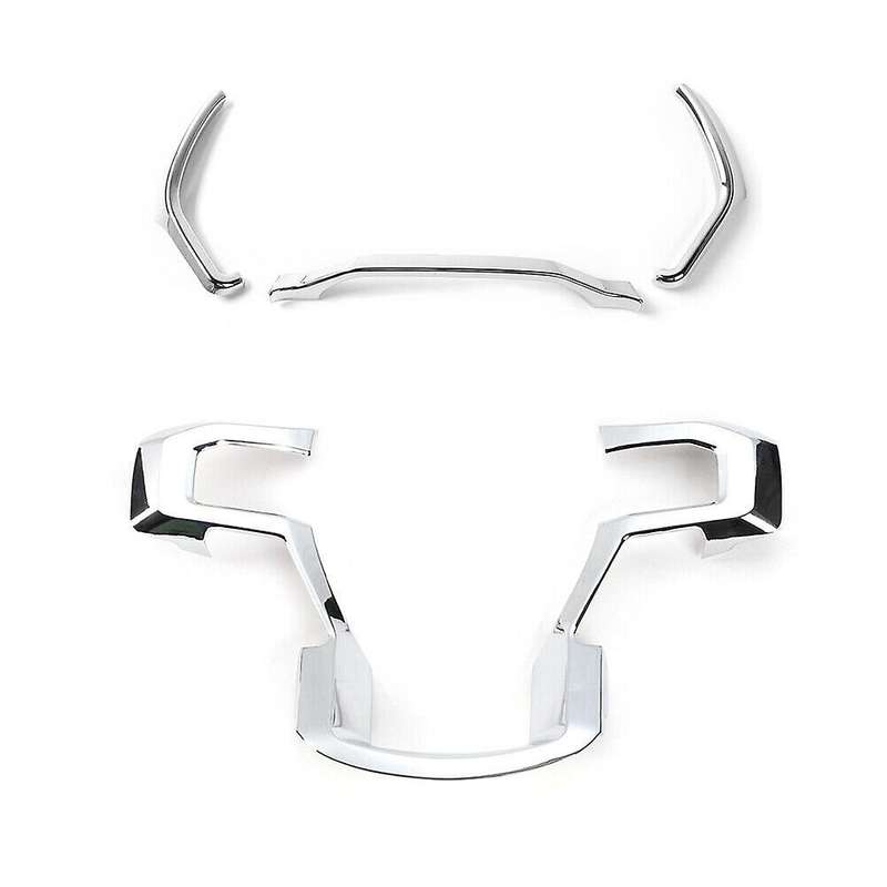 Car Steering Wheel Cover Frame & Dashboard Panel Cover Trim Kit for 2015-2020
