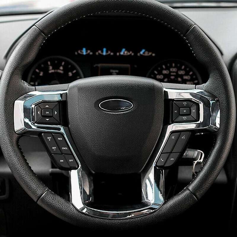 Car Steering Wheel Cover Frame & Dashboard Panel Cover Trim Kit for 2015-2020