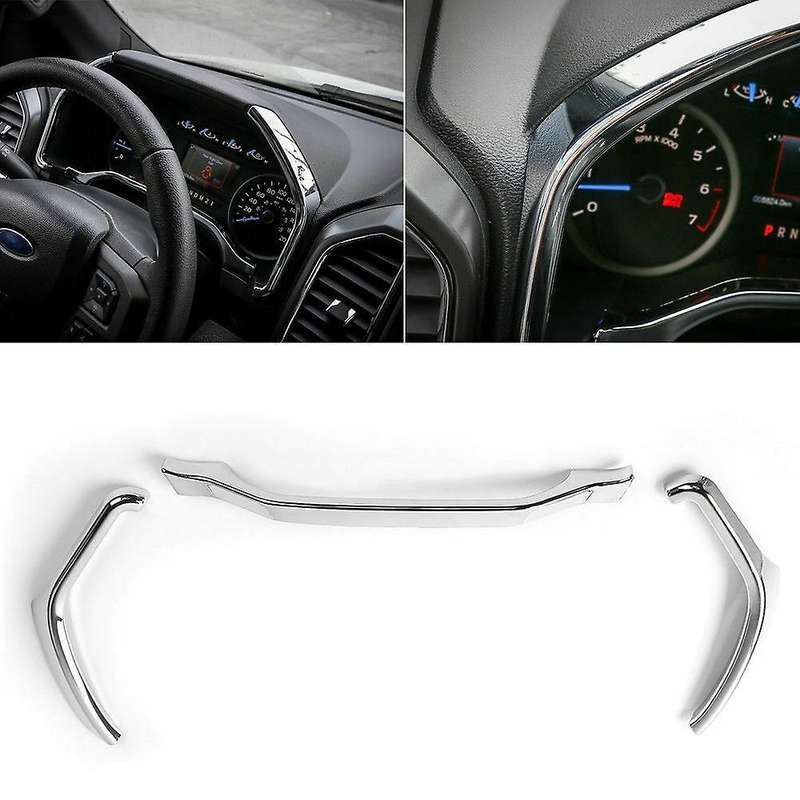 Car Steering Wheel Cover Frame & Dashboard Panel Cover Trim Kit for 2015-2020